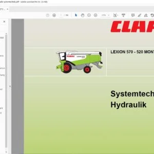 Claas LEXION 570 - 520 MONTANA Hydraulik Systemtechnik - PDF DOWNLOAD (GERMAN)