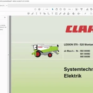 Claas LEXION 570 - 520 Montana Elektrik Systemtechnik - PDF DOWNLOAD (GERMAN)