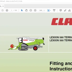 Claas LEXION 580 TERRA TRAC LEXION 560 TERRA TRAC Fitting and Operating Instructions Manual - PDF DOWNLOAD