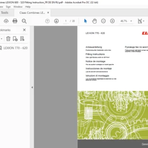 Claas LEXION 770 - 620 Fitting Instructions Manual - PDF DOWNLOAD