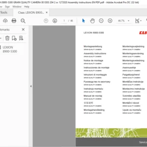 Claas LEXION 8900-5300  Assembly Instruction Manual - PDF DOWNLOAD