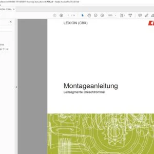 Claas LEXION (C8X) Leitsegmente Dreschtrommel Montageanleitung - PDF DOWNLOAD (German)