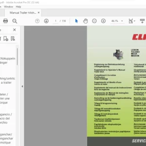 Claas LEXION TUCANON MEGA MEDION Trailer hitch Supplement to Operator's Manual_DE_FR_IT_ES_RT_NL_ - PDF DOWNLOAD