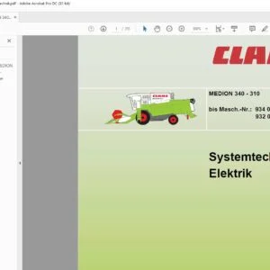 Claas MEDION 340 - 310 Elektrik Systemtechnik - PDF DOWNLOAD (GERMAN)