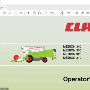 Claas MEDION 340 MEDION 330 MEDION 320 MEDION 310 Operator's Manual - PDF DOWNLOAD