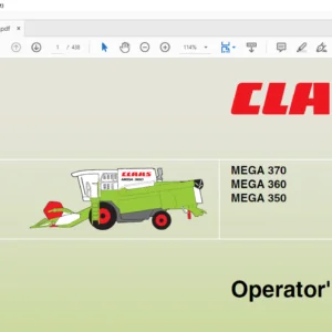 Claas MEGA 370 MEGA 360 MEGA 350 operator’s Manual - PDF DOWNLOAD