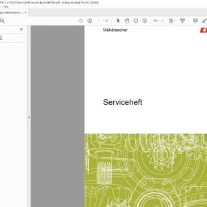 Claas Mähdrescher 00 0297 796 5 3132018 Serviceheft Service Book DE PDF