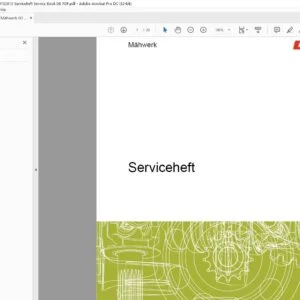 Claas Mähwerk 00 0292 141 0 10152015 Serviceheft Service Book DE PDF
