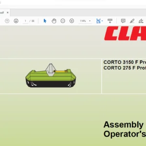 Claas Mowers CORTO 3150 F Profil CORTO 275 F Profil Operator´s Manual - PDF DOWNLOAD
