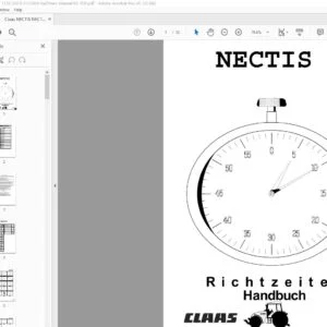 Claas NECTIS NECTIS 00 1133 320 0 5122009 GuiTimes Manual DE PDF