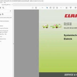 Claas ROLLANT 240 ROLLANT 250 ROLLANT 250 mit UNIWRAP Elektrik Systemtechnik - PDF DOWNLOAD (German)