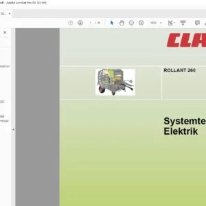 Claas ROLLANT 260 Elektrik Systemtechnik - PDF DOWNLOAD (GERMAN)