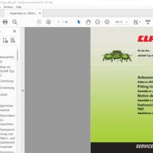 Claas RU 450 Xtra JAGUAR Typ 493 Assembly on JAGUAR Type 492 Fitting instructions Manual_FR_DE_EN_RU- PDF DOWNLOAD