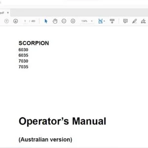 Claas SCORPION 6030 6035 7030 7035 (Australian version) Operator’s Manual - PDF DOWNLOAD