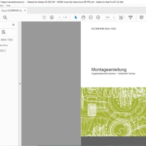 Claas SCORPION 9055-7055 Abgasmassenstromsensor - Venturirohr Umbau Montageanleitung - PDF DOWNLOAD (German)