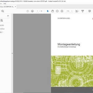 Claas SCORPION (K3X) Druckluftanhängerbremsanlage Montageanleitung Manual - PDF DOWNLOAD (German)