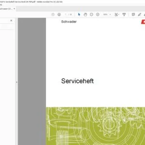 Claas Schwader 00 0292 143 0 3292016 Serviceheft Service Book DE PDF