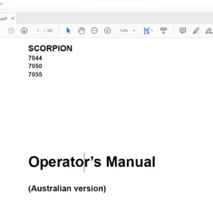 Claas Scorpion 7044 7050 7055 (Australian version) operator's Manual -PDF DOWNLOAD
