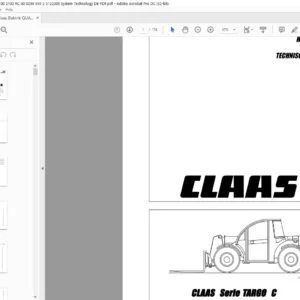 Claas Series TARGO C Hydraulik Elektrik Technische Daten - PDF DOWNLOAD (GERMAN)