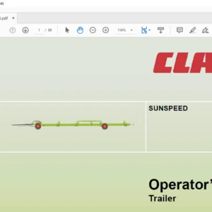 Claas Sunspeed Trailer Operator´s Manual - PDF DOWNLOAD