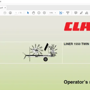 Claas Swathers LINER 1550 TWIN Profil Operator’s Manual  - PDF DOWNLOAD