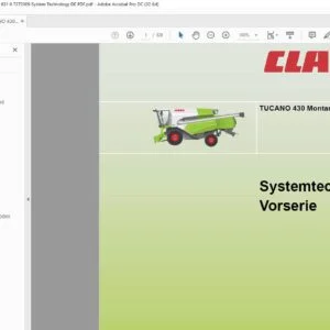 Claas TUCANO 430 Montana 4 Systemtechnik Vorserie - PDF DOWNLOAD (German)