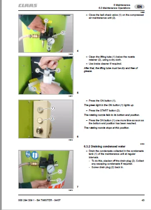 Claas TWISTER Air filter cleaning unit Operator’s Manual_FR_EN_DE  - PDF DOWNLOAD - Image 3