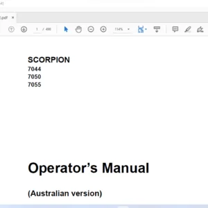 Claas Telehandler Scorpion 7044 7050 7055 (Australian version) operator's Manual  - PDF DOWNLOAD