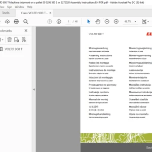 Claas VOLTO 900 T Assembly Instruction Manual - PDF DOWNLOAD