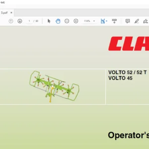 Claas Volto 52 / 52 T Volto 45 Operator's Manual - PDF DOWNLOAD