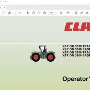 Claas  XERION 3300 TRAC  TRAC VC XERION 3300 SADDLE TRAC XERION 3800 TRAC  TRAC VC XERION 3800 SADDLE TRAC Operator's manual - PDF DOWNLOAD