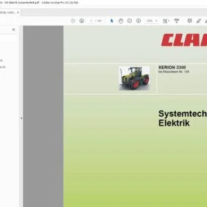 Claas XERION 3300 bis Maschinen Nr. 109 Elektrik Systemtechnik - PDF DOWNLOAD (GERMAN)