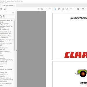 Claas XERION Systemtechnik - PDF DOWNLOAD (GERMAN)