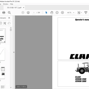 Claas Xerion 2500 Xerion Operator’s Manual - PDF DOWNLOAD