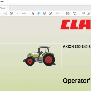 Claas AXION 850-840-830-820-810 C.I.S. Operator´s Manual - PDF DOWNLOAD