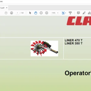 Claas Swathers LINER 470 TLINER 350 T Operator's Manual - PDF DOWNLOAD