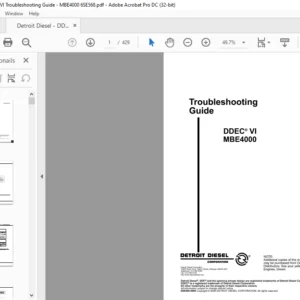 Detroit Diesel DDEC VI MBE4000 Troubleshooting Guide Manual - PDF DOWNLOAD