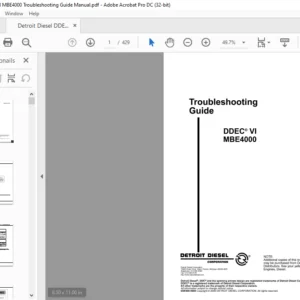 Detroit Diesel DDEC VI MBE4000 Troubleshooting Guide Manual - PDF DOWNLOAD