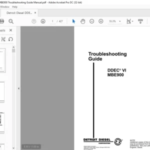 Detroit Diesel DDEC VI MBE900 Troubleshooting Guide Manual - PDF DOWNLOAD