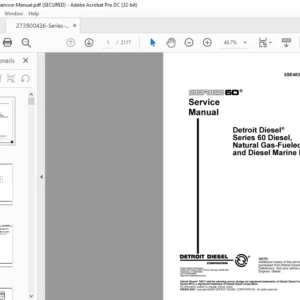 Detroit Diesel Series 60 Diesel, Natural Gas-Fueled, & Diesel Marine Engines Service Manual - PDF DOWNLOAD