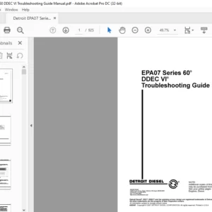 Detroit EPA07 Series 60 DDEC VI Troubleshooting Guide Manual - PDF DOWNLOAD