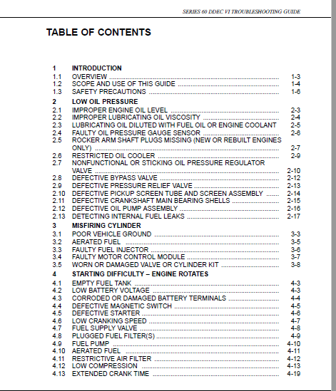 Detroit EPA07 Series 60 DDEC VI Troubleshooting Guide Manual - PDF ...