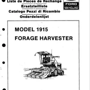 Ford New Holland 1915 Forage Harvester Service Parts Catalog Manual - PDF DOWNLOAD