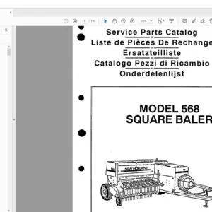 Ford New Holland 568 Square Baler Service Parts Catalogue Manual - PDF DOWNLOAD