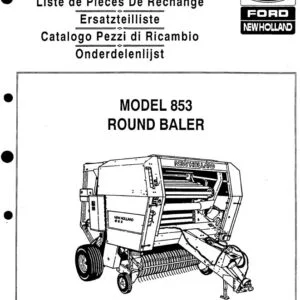 Ford New Holland 853 Round Baler Service Parts Catalogue Manual - PDF DOWNLOAD