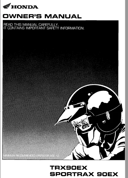 HONDA TRX90EX SPORTRAX 90EX OWNER'S MANUAL - PDF DOWNLOAD - Image 2