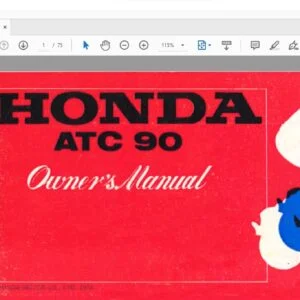 Honda ATC90 OWNER'S MANUAL - PDF DOWNLOAD