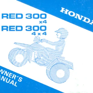 Honda BIG RED 300 X4 BIG RED 300 4 X4  OWNER'S MANUAL - PDF DOWNLOAD