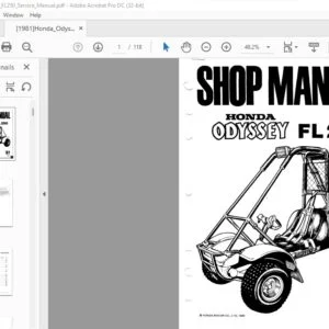 Honda Odyssey FL250 Service Manual - PDF DOWNLOAD