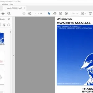 Honda TRX 90 SPORTRAX 90 OWNER’S MANUAL - PDF DOWNLOAD